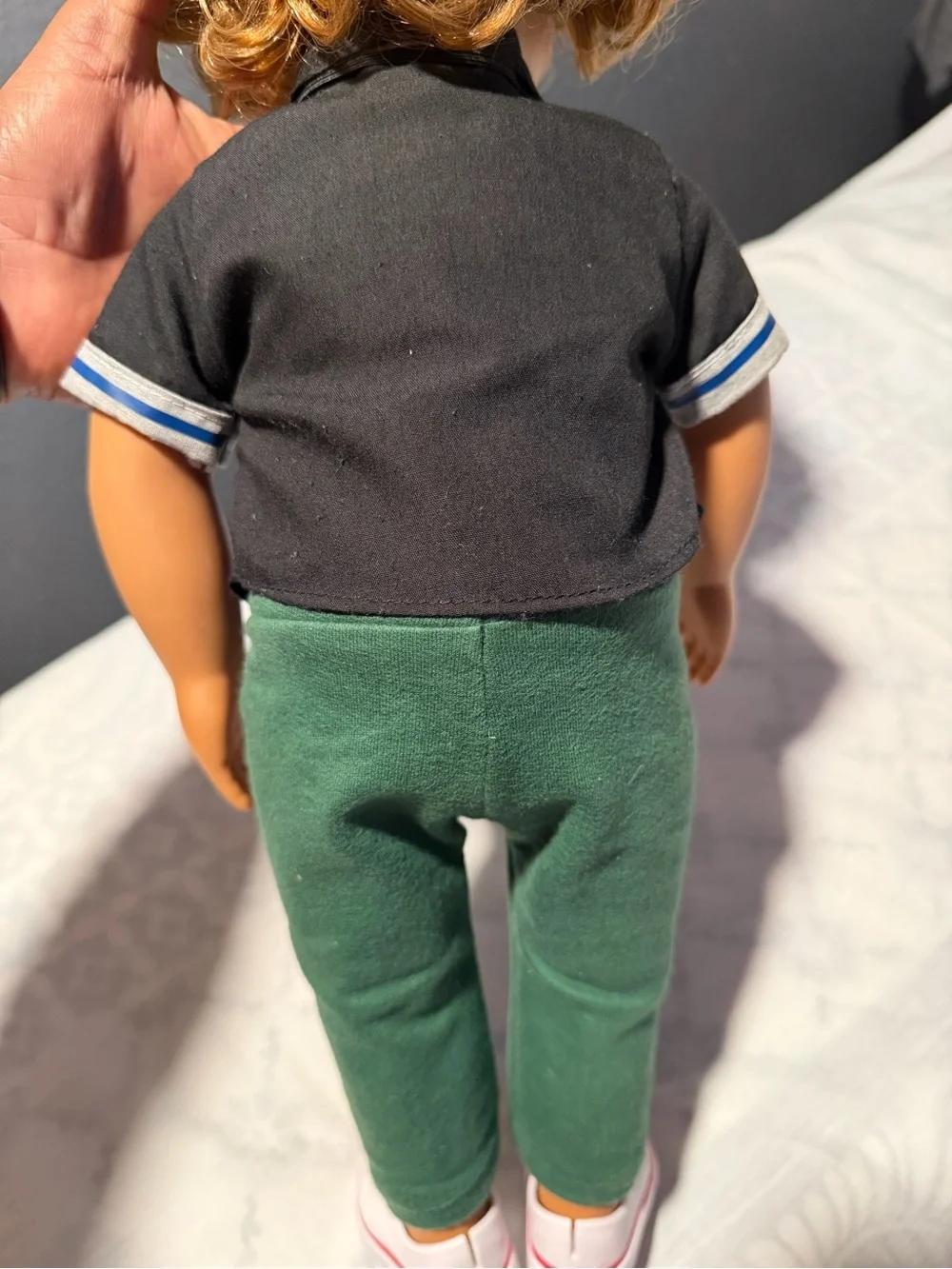 Our generation 18in Lorenz Doll Outfit Set - Black Shirt & Green Pants